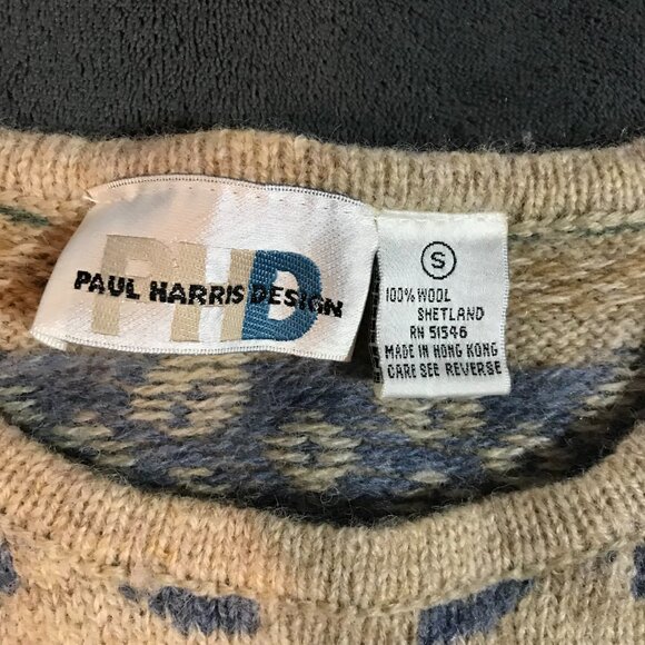 Vintage Paul Harris Design women's sweater 100% shetland wool Small - swtre026 - Picture 6 of 7